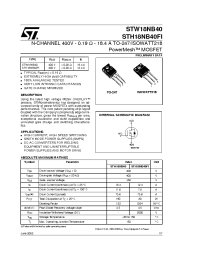 Datasheet STH18NB40FI производства STMicroelectronics