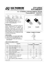 Datasheet STP12NB30FP производства STMicroelectronics