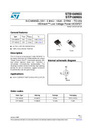 Datasheet STP180N55 manufacturer STMicroelectronics