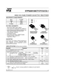 Datasheet STPS20H100CG-1 manufacturer STMicroelectronics