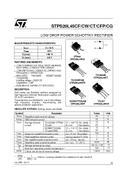 Datasheet STPS20L45CT manufacturer STMicroelectronics