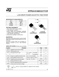 Datasheet STPS41H100CR manufacturer STMicroelectronics