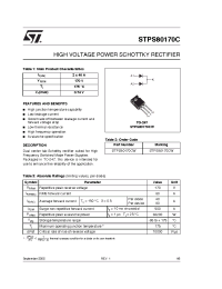 Datasheet STPS80170CW manufacturer STMicroelectronics
