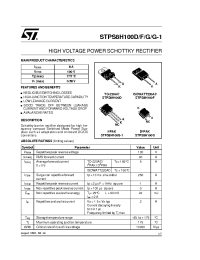 Datasheet STPS8H100D manufacturer STMicroelectronics