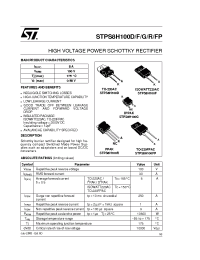 Datasheet STPS8H100FP manufacturer STMicroelectronics