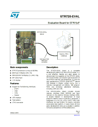 Datasheet STR720-EVAL manufacturer STMicroelectronics