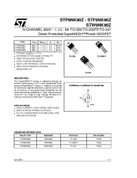 Datasheet ST_STP9NK90Z manufacturer STMicroelectronics