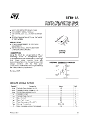 Datasheet STT818A manufacturer STMicroelectronics