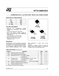 Datasheet STTA1206DIRG manufacturer STMicroelectronics