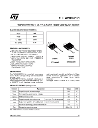 Datasheet STTA2006 manufacturer STMicroelectronics
