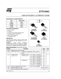 Datasheet STTH1002CB-TR manufacturer STMicroelectronics