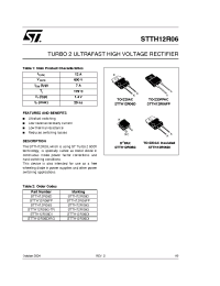 Datasheet STTH12R066G-TR manufacturer STMicroelectronics
