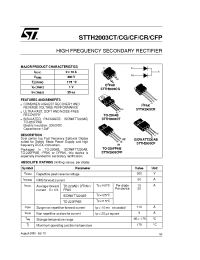 Datasheet STTH2003CF manufacturer STMicroelectronics
