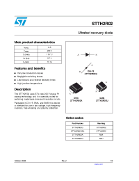 Datasheet STTH2R02 manufacturer STMicroelectronics