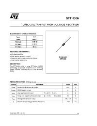 Datasheet STTH306RL manufacturer STMicroelectronics