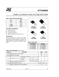 Datasheet STTH30R06 manufacturer STMicroelectronics