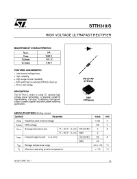 Datasheet STTH310RL manufacturer STMicroelectronics