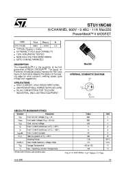 Datasheet STU11NC60 manufacturer STMicroelectronics