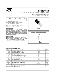 Datasheet STU16NC50 manufacturer STMicroelectronics