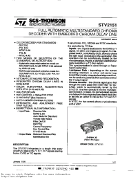 Datasheet STV2151 manufacturer STMicroelectronics