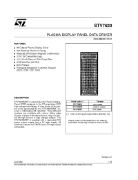 Datasheet STV7620S manufacturer STMicroelectronics