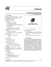 Datasheet STW3100 manufacturer STMicroelectronics