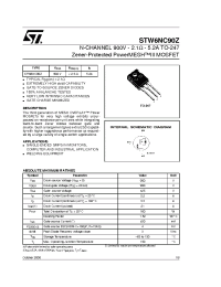 Datasheet STW6NC90Z manufacturer STMicroelectronics