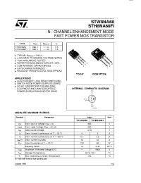 Datasheet STW8NA60 производства STMicroelectronics