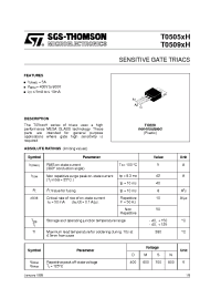 Datasheet T0505DH manufacturer STMicroelectronics