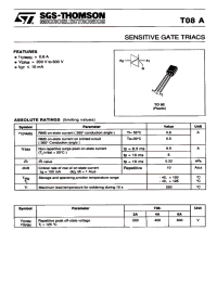 Datasheet T08-4A manufacturer STMicroelectronics