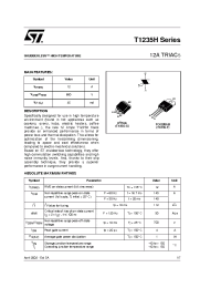 Datasheet T1235H-600G manufacturer STMicroelectronics
