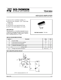Datasheet TDA1904 производства STMicroelectronics