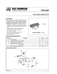 Datasheet TDA1908 производства STMicroelectronics