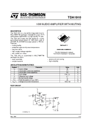 Datasheet TDA1910HS производства STMicroelectronics