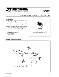 Datasheet TDA2008 производства STMicroelectronics