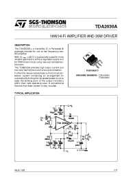 Datasheet TDA2030AV производства STMicroelectronics