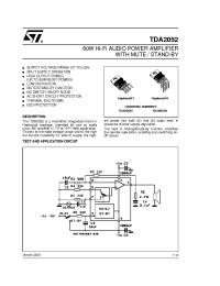 Datasheet TDA2052V производства STMicroelectronics