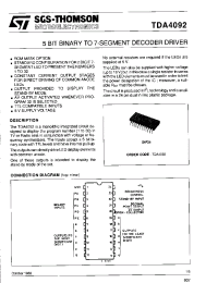 Datasheet TDA4092 производства STMicroelectronics