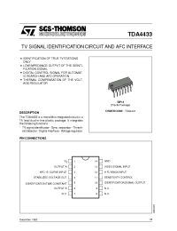 Datasheet TDA4433 производства STMicroelectronics
