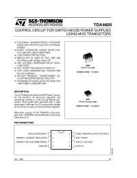 Datasheet TDA4605D производства STMicroelectronics