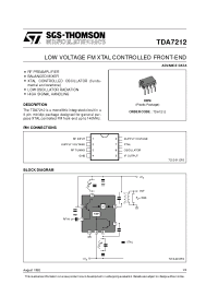 Datasheet TDA7212 производства STMicroelectronics