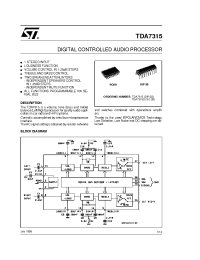 Datasheet TDA7315D производства STMicroelectronics