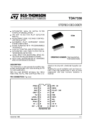 Datasheet TDA7338D производства STMicroelectronics