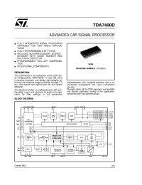 Datasheet TDA7400D производства STMicroelectronics