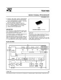 Datasheet TDA7403 производства STMicroelectronics