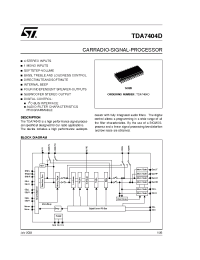 Datasheet TDA7404 производства STMicroelectronics