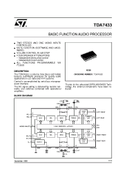 Datasheet TDA7433D производства STMicroelectronics