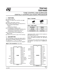 Datasheet TDA7442D013TR производства STMicroelectronics