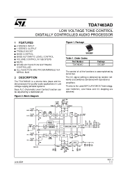 Datasheet TDA7463AD производства STMicroelectronics