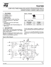 Datasheet TDA7469 производства STMicroelectronics